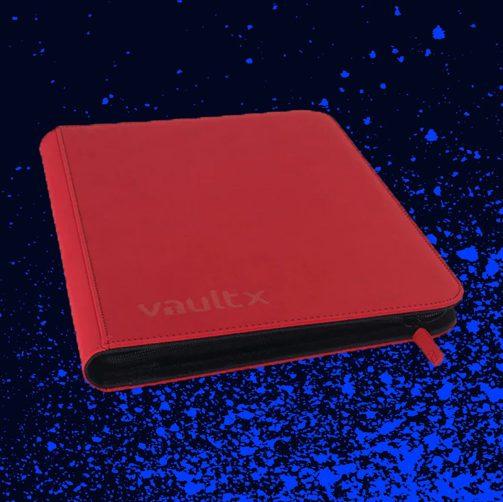 Vault X 9-Pocket Exo-Tec Zip Binder - Fire Red