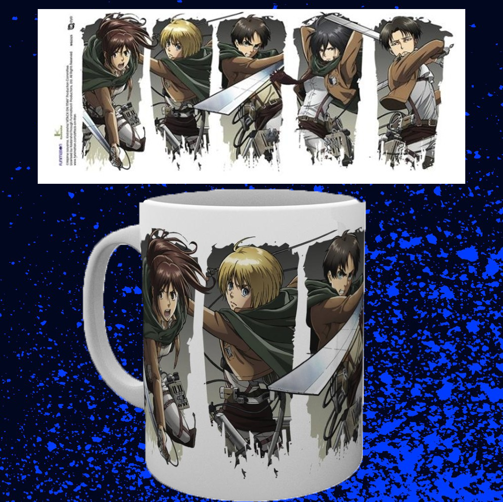 GB Eye Attack On Titan Character Montage Mug