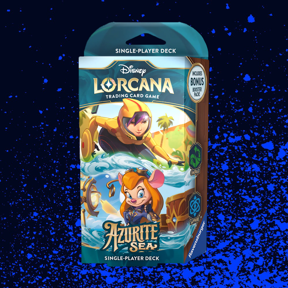 Disney Lorcana Trading Card Game Azurite Sea Starter Deck - Emerald & Dragonscale Card Gaming Disney Lorcana Trading Card Game Azurite Sea Starter Deck - Emerald & Dragonscale Card Gaming