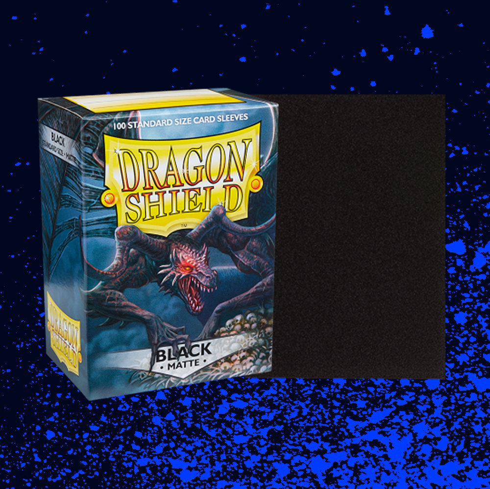 Dragon Shield Matte Standard Size Sleeves 100pk - Black