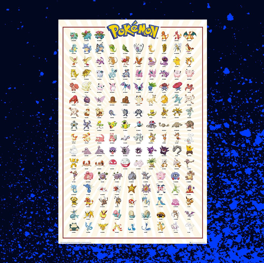 GB Eye Pokémon Kanto 151 Maxi Poster