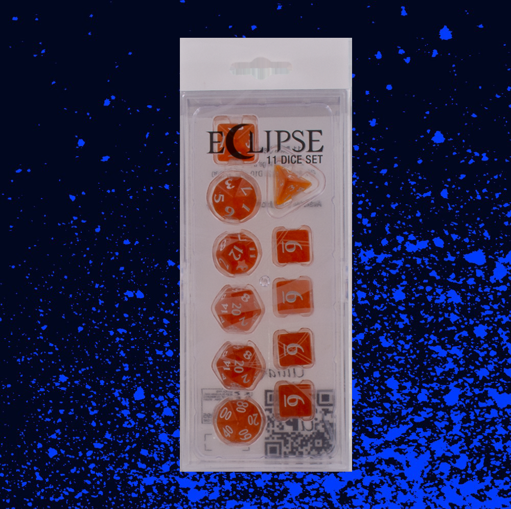 Ultra Pro Eclipse 11 Dice Set - Pumpkin Orange