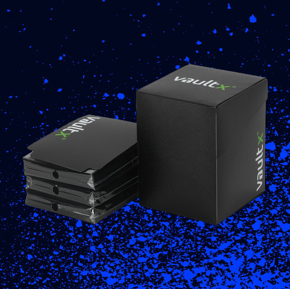 Vault X Large Deck Box 100+ With 150 Sleeves - Black