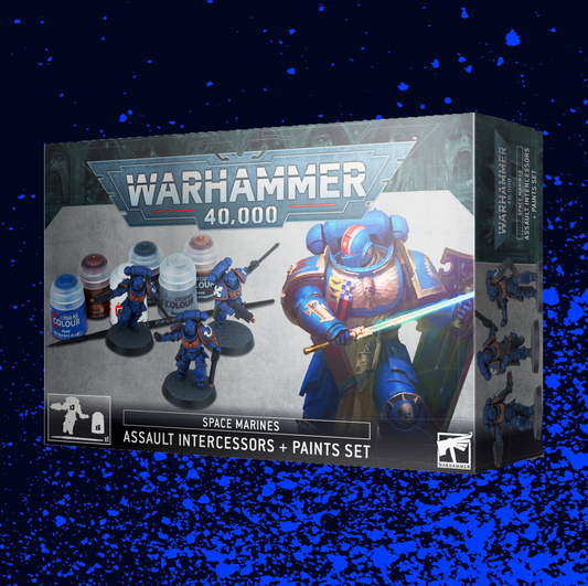 Warhammer 40K: Space Marines - Assault Intercessors & Paint Set