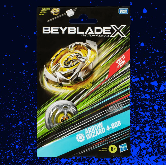 Beyblade X Starter Pack Top and Launcher - Arrow Wizard 4-80B