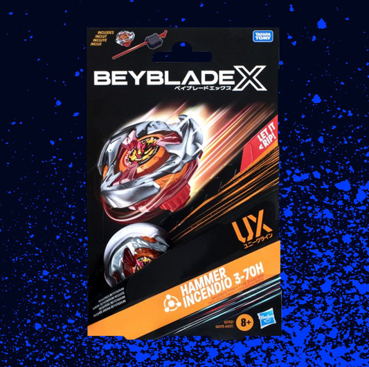 Beyblade X Starter Pack Top and Launcher - Hammer Incendio 3-70H