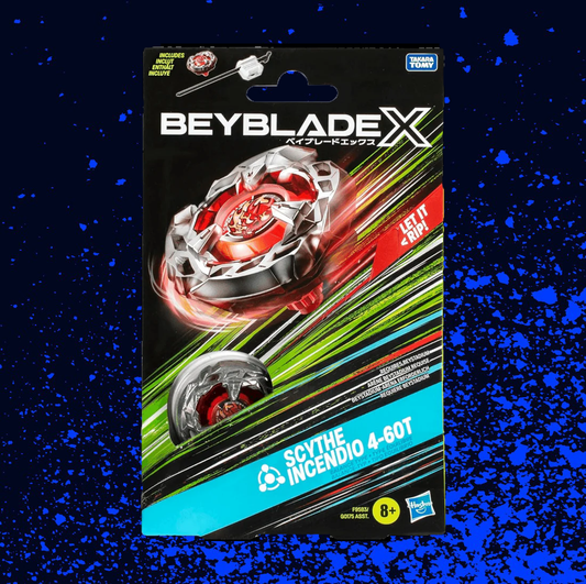 Beyblade X Starter Pack Top and Launcher - Scythe Incendio 4-60T