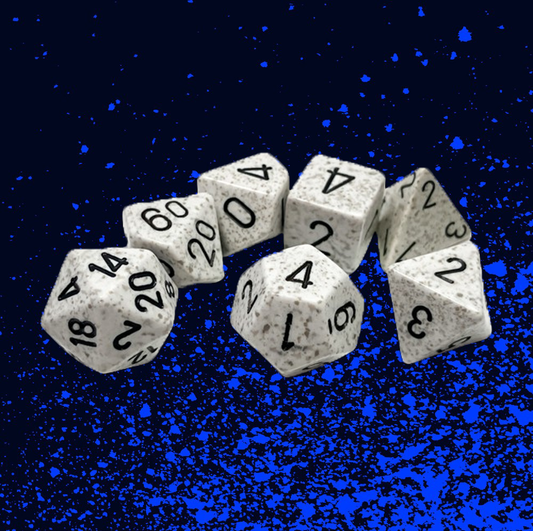 Chessex Speckled Polyhedral 7 Dice Set - Arctic Camo