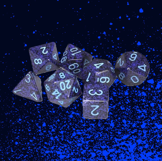 Chessex Speckled Polyhedral 7 Dice Set - Cobalt