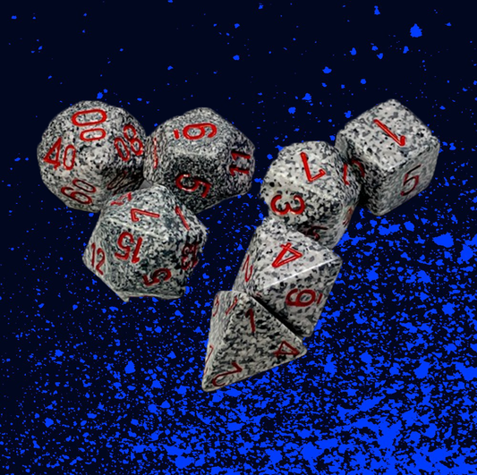 Chessex Speckled Polyhedral 7 Dice Set - Granite