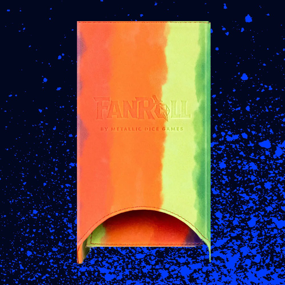 Fanroll Fold Up Dice Tower - Watercolour Rainbow