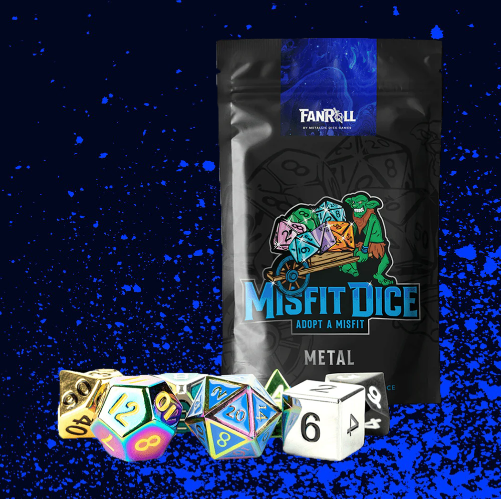 Fanroll Mystery Misfit Metal Polyhedral Dice Set