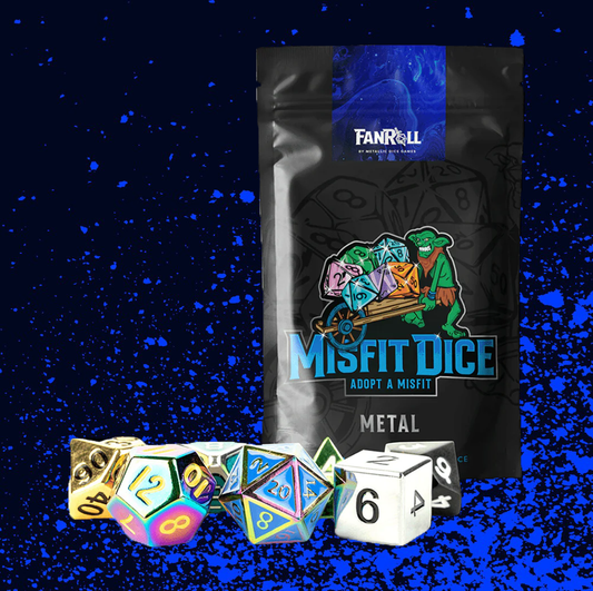 Fanroll Mystery Misfit Metal Polyhedral Dice Set