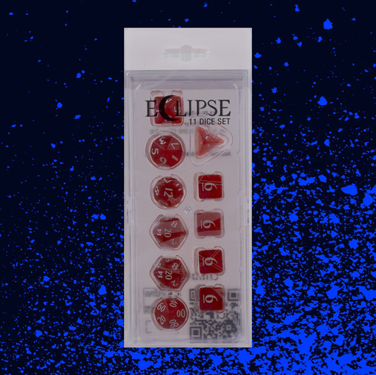Ultra PRO Eclipse 11 Dice Set - Royal Purple, Shimmer Acrylic, Includes Extra Dice For RPGs & DND