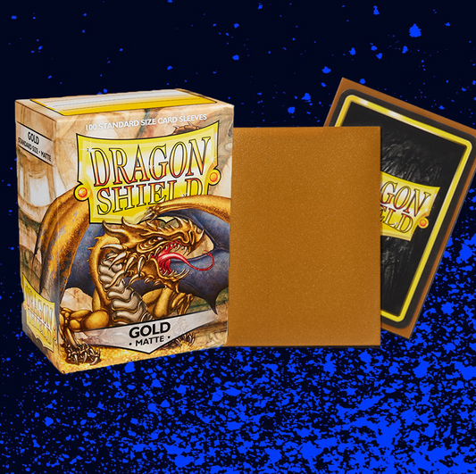 Dragon Shield Matte Standard Size Sleeves 100pk - Gold